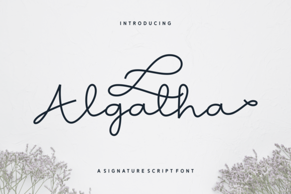 Algatha: A Script Font with Signature Grace