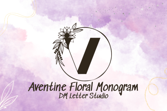 Aventine Floral Monogram: A Serif Font for Elegant Branding