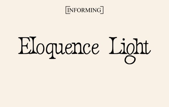 Eloquence Light: A Script Font for Creative Crafters