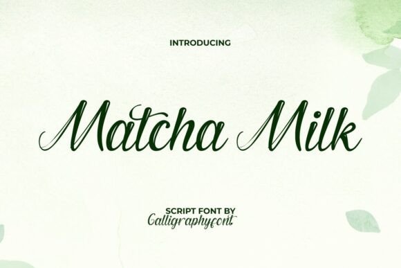 Matcha Milk Font: A Beautiful Script for Handmade Creations