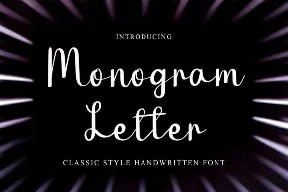 Monogram Letter: A Timeless Script Font for Editorial Design