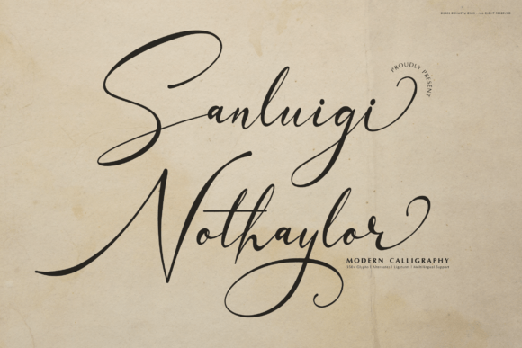 Sanluigi Nothaylor: A Script Font for Crafters and Designers